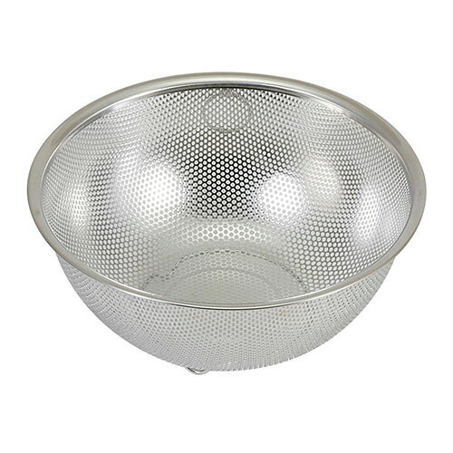 リバティーコーポレーション LD-388 Style Kitchenware ステンレス製 パンチングザル 21cm 足付