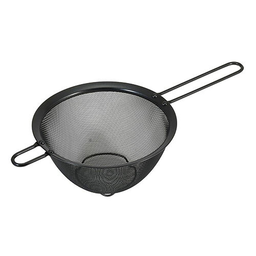 リバティーコーポレーション LD-444 ブラック Style Kitchenware シリコーン加工 ステンレス製 ストレーナーザル 16cm 足付