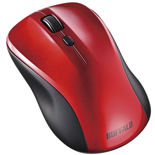 バッファロー(BUFFALO) BSMBB110RD レッド Bluetooth5.1対応 BlueLED光学式マウス 静音 3ボタン