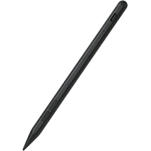 エレコム(ELECOM) P-TPACSTAP14BK ブラック iPadタッチペン Goodnotesアプリ対応 ショートカットボタン 戻す 消す USB Type-C急速充電 傾き検知