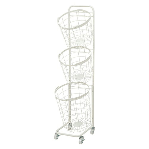 ＝＝＝＝＝＝＝＝＝＝＝＝＝＝＝＝＝＝＝＝＝＝【代引不可商品】仕入先よりお客様宅へ直送手配いたします。そのため代引きは対応しかねます。予めご了承くださいませ。＝＝＝＝＝＝＝＝＝＝＝＝＝＝＝＝＝＝＝＝＝＝■組立式■持ち運べるバスケットが便利■縦型収納で省スペースに洗濯物を分別できます■キャスター付成分材質：主材:スチールサイズ：(約)幅34.5×奥行39×高さ124cm　