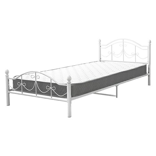 萩原 KH-3099S-WH3301 マットレス付シングルベッド KH3099SWH3301[代引不可]