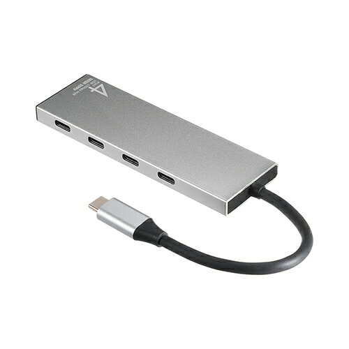 ■薄型USB 10Gbps Type-C 4ポートハブです。■放熱性に優れたアルミ筐体です。■USB PD対応ポート(100W対応)で最大85W充電パソコンを充電することができます。※PD対応パソコンである必要があります。■USB 10Gbps対応です。■各ポート最大1.2Aの出力ができます。■USB Type-Cコネクタ採用で、Type-Cポートを搭載したパソコンなどで使用できます。■コンパクトで持ち運びに便利なサイズです。■ケーブル直付けなのでケーブルをなくす心配がありません。USB10TCP38SV【PC接続端子】コネクタ形状：USB Type-C対応規格：USB 10Gbps(USB3.2 Gen2/USB3.1 Gen2)準拠※USB10GbpsはUSB-IF(USB Implementers Forum)によりUSB3.2/3.1が名称変更されたもので同じ規格です。ケーブル長：約10cmケーブルタイプ：ケーブル一体型【USBポート】ポート数：4ポート最大データ転送速度(理論値)：10GbpsUSB Type-Cメス/USB 10Gbps：4ポート供給電流：最大3000mA(全ポート合計)※接続する機器の消費電流が本製品の供給電流を超える場合、バスパワーで正常に動作しない場合があります。【電源】電源供給方式：バスパワー/セルフパワー(電源接続時)USB PD入力ポート：ありUSB PD最大入力：85W【PC接続端子】USB PD最大出力：100W【電源】本体消費電力：15W【共通仕様】対応OS Windows：11、10対応OS mac：macOS(Tahoe)26、macOS(Sequoia)15、macOS(Sonoma)14、macOS(Ventura)13、macOS(Monterey)12、macOS(BigSur)11対応OS Android：Android 15・16対応OS iOS：iOS 17〜26対応OS iPadOS：iPadOS 17〜26対応OS ChromeOS：ChromeOS対応機種：Windows搭載(DOS/V)パソコン、Apple Macシリーズ、Chrome OS搭載パソコン、iPad※USBポート(Type-Cメス)を持ち、パソコン本体メーカーがUSBポートの動作を保証している機種。※USB 10Gbps(USB3.2 Gen2)の環境で動作させるためにはパソコン本体にUSB 10Gbps(USB3.2 Gen2))ポートが必要です。※パソコン・USB機器により対応できないものもあります。※全ての機器での動作を保証するものではありません。動作温度：0℃〜40℃※結露なきこと動作湿度：0%〜80%※結露なきこと【その他仕様】パソコンのThunderboltのポートに接続して使用することは可能です。 ただし、Thunderboltの速度は出ません。あと、Thunderbolt専用の機器は接続することはできません。 PDポートはデータ通信にも対応しています。薄型アルミタイプ USB Type-C 10Gbps対応 Type-C 4ポート PD対応
