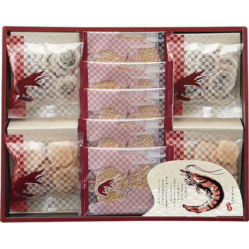 ■赤えびせんべい（1枚）×5、えびせん（うず巻）10g×2、えびせん（えび松風）10g×2赤えびを使用し焼き上げた、ヘルシー志向のノンフライ製法のおせんべい。二度焼き製法で優しい食感に作ったうず巻き・えび松風。えびせんべいの原料として最適な海老を使用しこだわりの製法で仕上げました。■様々な用途/年代の方にご利用いただけます。ギフト プレゼント ギフトセット セット 詰め合わせ 贈答品 手土産 プチギフト お配りギフト 体験ギフト ソーシャルギフト 内祝 内祝い お祝い返し お返し 御礼 お礼 ごあいさつ ご挨拶 御挨拶 結婚祝い ウェディングギフト ブライダルギフト 引き出物 引出物 結婚引き出物 結婚引出物 結婚内祝い 披露宴 二次会 結婚式 結婚記念日 金婚式 銀婚式 ダイヤモンド婚式 出産祝い 出産内祝い 命名内祝い 初節句 七五三 入園祝い 入学祝い 卒園祝い 卒業祝い 成人式 成人祝い 就職祝い 入園内祝い 入学内祝い 卒園内祝い 卒業内祝い 就職内祝い 新築内祝い 引越し内祝い 快気内祝い 開店内祝い 新築祝い 上棟祝い 引っ越し祝い 引越し祝い 開店祝い 退職祝い 昇進祝い 初老祝い 還暦祝い 古稀祝い 喜寿祝い 傘寿祝い 米寿祝い 卒寿祝い 白寿祝い 長寿祝い お香典返し 香典返し 志 満中陰志 弔事 会葬御礼 法要 法事 法要引き出物 法要引出物 法事引き出物 法事引出物 忌明け 四十九日 七七日忌明け志 一周忌 三回忌 回忌法要 偲び草 粗供養 初盆 供物 お供え お中元 御中元 夏ギフト お歳暮 御歳暮 お年賀 御年賀 残暑見舞い 年始挨拶 父の日 ちちの日 母の日 ははの日 敬老の日 クリスマスプレゼント バレンタインデー ホワイトデー 法人注文 まとめ買い 大量注文 ゴルフコンペ コンペ景品 景品 賞品 粗品 記念品 卒業記念品 卒園記念品 定年退職記念品 人気 父 母 父親 母親 お父さん お母さん 義父 義母 祖父 祖母 おじいちゃん おばあちゃん 叔父 叔母 兄 姉 弟 妹 両親 親戚 家族 友人 友達 女友達 男性 男子 女性 女子 夫 妻 旦那さん 奥さん カップル 彼氏 彼女 会社 同僚 上司 部下 取引先 先生 ママ友 キッズ ベビー 子供 幼稚園 小学生 中学生 高校生 大学生 社会人 成人 20代 30代 40代 50代 60代 70代 80代 敬老会■当店では、金額のわかる明細書等は同梱しておりません。■熨斗・包装・メッセージカード等のギフト対応は行っておりませんので、予めご了承ください。　