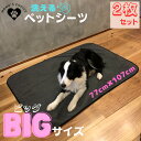 【送料無料】 2枚セット ビッグサイズ ペットマット 犬 防水 マット 洗える ペットシーツ 2枚 大判 ビッグ スーパーワイド ペット ペットシート 厚型 ド...