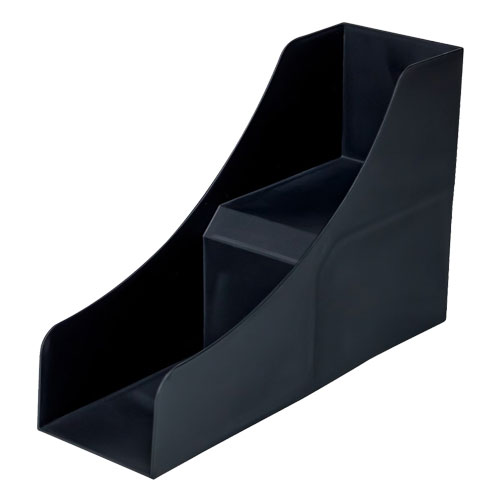 サナダ精工 2段式 コミックスタンド ブラック J9848 本立て 本 雑誌 コミック スタンド 収納 収納ボックス