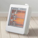 C:NET 石英管ヒーター ホワイト CDEM107WH 石英管 ヒーター 電気ヒーター 電気ストーブ 足元 小型
