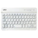 『ゆうパケット配送』Lazos Bluetooth キーボード ホワイト L-BTK-W ワイヤレス 無線 おしゃれ スタイリッシュ 薄型 持ち運び 携帯 ラソス『送料無料(一部地域除く)』