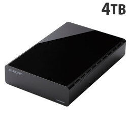 エレコム HDD USB3.0対応 外付けハードディスクドライブ 4TB ブラック ELD-CED040UBK PC用品 パソコン テレビ 外付け ハードディスク『代引不可』『送料無料（一部地域除く）』