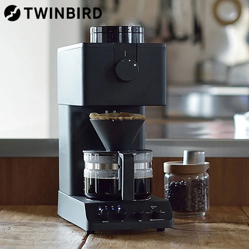 『取寄品』 コーヒーメーカー 全自動 ミル付き 3杯用 ブラック CM-D457B ツインバード『送料無料（一部地域除く）』