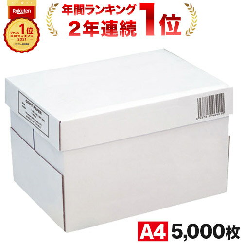 コピー用紙　A4　5000枚　高白色（500枚×10冊） 印刷用紙 白紙 用紙 A4サイズ PPC用 ...