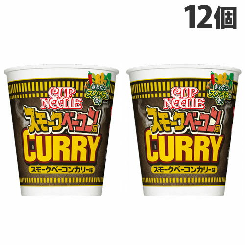 『賞味期限：22.08.23』日清食品 カップヌードル スモークベーコンカリー ビッグ 102g×12個