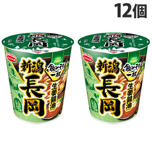 『賞味期限：23.07.20』エースコック 飲み干す一杯 新潟長岡 生姜醤油ラーメン 65g×12個のサムネイル