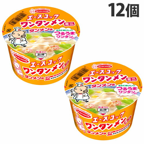 『9月25日15時まで期間限定価格』『賞味期限：23.11.26』エースコック ミニワンタンメン タンメン味 39g×12個のサムネイル