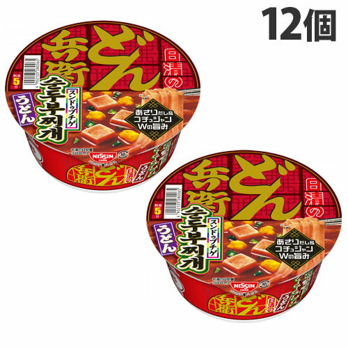 『賞味期限：24.05.02』日清食品 どん兵衛 スンドゥブチゲうどん 82g×12個のサムネイル