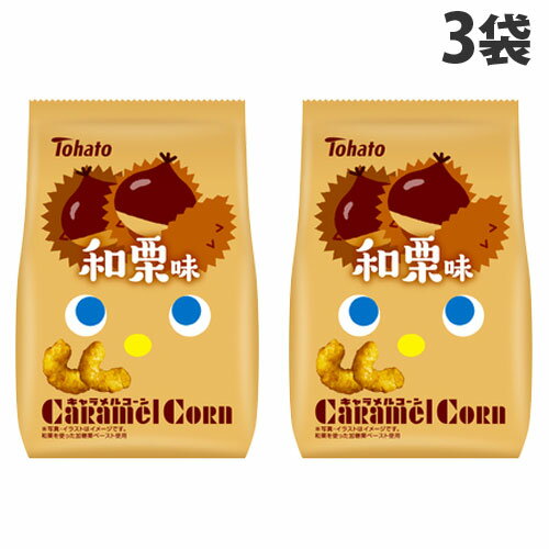 『賞味期限：25.03.19』東ハト キャラメルコーン 和栗味 65g×3袋のサムネイル