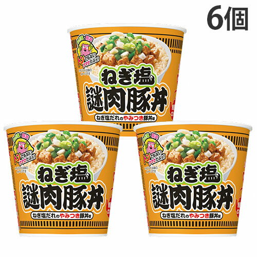 『賞味期限：25.09.05』カップヌードル ねぎ塩謎肉豚丼 112g 6個 日清食品