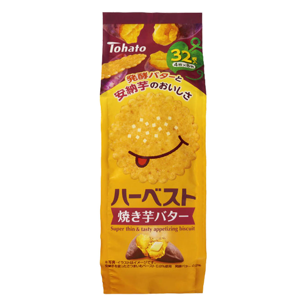 『賞味期限：27.04.01』東ハト ハーベスト 焼き芋バター 32枚 3袋 onestep-10453108 よろずやマルシェ サンプル画像2