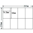 ラベルシール C8S コピーラベル A-4(297×210mm) 冊売り