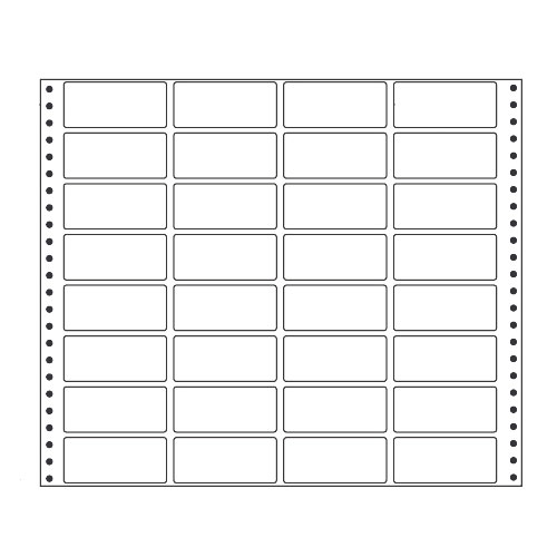 ラベルシール MX14M タックシール (連続ラベル) レギュラータイプ 500折【代引不可】【送料無料(一部地域除く)】