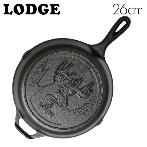 LODGE ロッジ ロジック スキレット 10-1/4インチ ディアーロゴ CAST IRON SKILLET WITH DEER LOGO L8SKWLDR