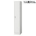 スチールロッカー 1人用 スリム 鍵付き ホワイト AKL-W1S 幅317 奥行515 高さ1790mm『返品不可』『代引不可』『送料無料(一部地域除く)』
