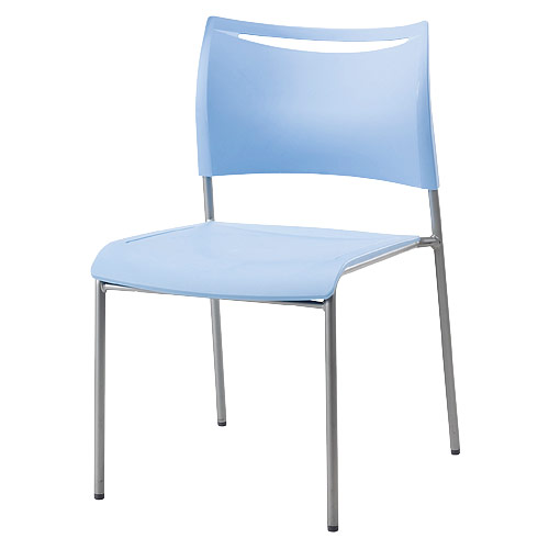 『受注生産品』スタッキングチェア LTS-4Z スカイブルー『代引不可』『送料無料（一部地域除く）』
