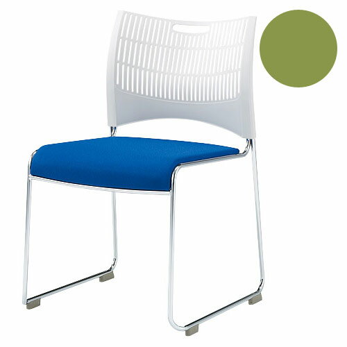 ミーティングチェア クリスト（レザー）ライトグリーン CDMC20B-LYL18【代引不可】【送料無料（一部地域除く）】