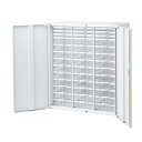 『当店人気商品』扉付プラスチックキャビネット(3列浅型3段/3列深型10段) RW45-N10HC39『代引不可』『送料無料(一部地域除く)』