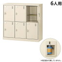 生興 SLCシューズボックス 3列2段 6人用 W900×D380×H880mm 南京錠 SLC-M6-N2 [ 日本製 完成品 靴箱 鍵付 カギ付 ニューグレ...