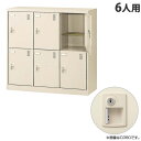 生興 SLCシューズボックス 3列2段 6人用 奥深 W900×D450×H880mm シリンダー錠 SLC-DM6-S2 [ 日本製 完成品 靴箱 鍵付 カギ...