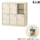 生興 SLCシューズボックス 3列2段 6人用 奥深 W900×D450×H880mm 南京錠 SLC-DM6-N2 [ 日本製 完成品 靴箱 鍵付 カギ付 ニ...