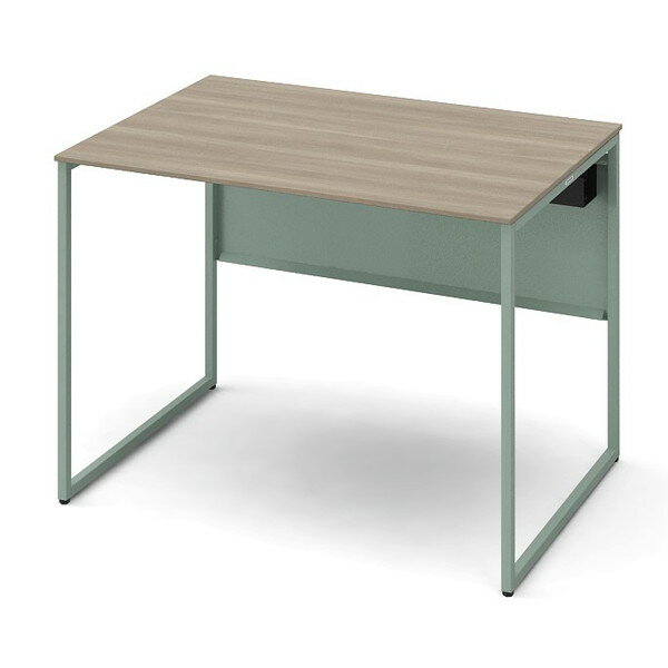 オカムラ 平机 ソリスト スタンダードタイプ セージ脚 W1000×D700×H720mm プライズウッドミディアム 3K..