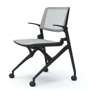 オカムラ ミーティングチェア Marca マルカ 背座メッシュ ブラックフレーム ブラックシェル 肘付 ライトグレー 81M2RG F1E3 『代引不可』『送料無料(一部地域除く)』