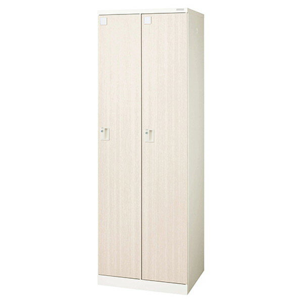 『受注生産品』 ライオン事務器 ロッカー Locana(ロカーナ) 2人用 内筒交換錠 W600×D515×H1790mm 木目シート LOC-C21-02EK 『代引不可』 『送料無料（一部地域除く）』