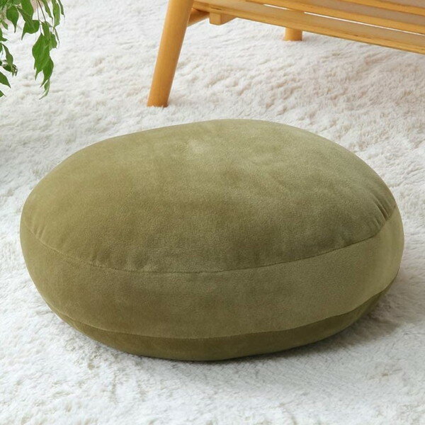 イケヒコ mou(ムー) セアテ もちもち クッション 直径40×6cm グリーン MOU4006【代引不可】