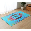 イケヒコ スルト アウトドア PPラグ レジャーシート ネイティブ 約87×140cm カラフル(ブルー) SRT87140【代引不可】