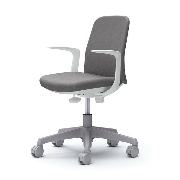 オカムラ ライブス エントリーチェア コンパクトタイプ ホワイトボディ デザインアーム グレー CD23BW ..