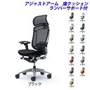 『期間限定ポイント10倍』『受注生産品』 オカムラ チェア コンテッサ セコンダ エクストラハイバック ポリッシュフレーム ブラックボディ 座クッション 可動肘...