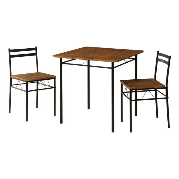 弘益 ダイニング3点セット ブラウン DS-V70(BR) [ ダイニング ダイニングセット 家具 ホームファニチャー ] 【代引不可】【送料無料（一部地域除く）】