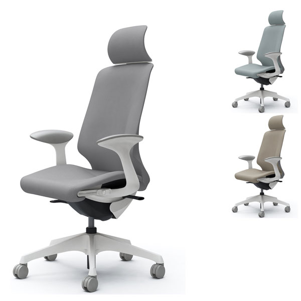 【8/5限定★抽選で最大100%Pバック※要エントリー】『受注生産品』 オカムラ オフィスチェア スフィア EXハイバック ホワイトボディ 固定肘 座調節有 ノーマルナイロンキャスター リネット CT2EAC FR『代引不可』『送料無料（一部地域除く）』