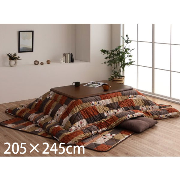 イケヒコ 京好み こたつ布団 掛敷セット 日本製 長方形 205×245cm ベージュ G5913930 [ こたつ 掛け布団 厚掛け こたつ敷き ラグ 和柄 ...