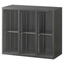 生興 ASKシリーズ 3列オープン書庫 ブラック 上置用 W880×D400×H750mm ASK-32K3 [ オフィス家具 収納 収納家具 書庫 スチール書...