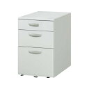 ライオン事務器 ビジネスデスク(EDシリーズ) ワゴン W395×D600×H611mm ライトグレー ED-043AS 679-70 【代引不可】【送料無料(...