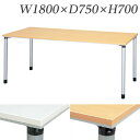 【受注生産品】生興 テーブル ET型会議用テーブル 直線型 W1800×D750×H700 ET-1875KA【代引不可】【送料無料(一部地域除く)】