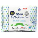 和光製紙 トイレ用掃除シート 99.9%除菌流せるトイレクリーナー ミントの香り 12枚入×2P トイレ 流せる 掃除シート 洗浄シート 掃除 清掃