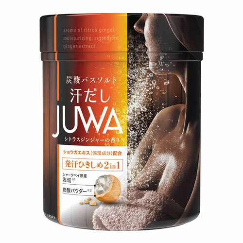 白元アース 入浴剤 汗だしJUWA シトラスジンジャー 500g 炭酸バスソルト お風呂 入浴 バスタイム バス用品のサムネイル