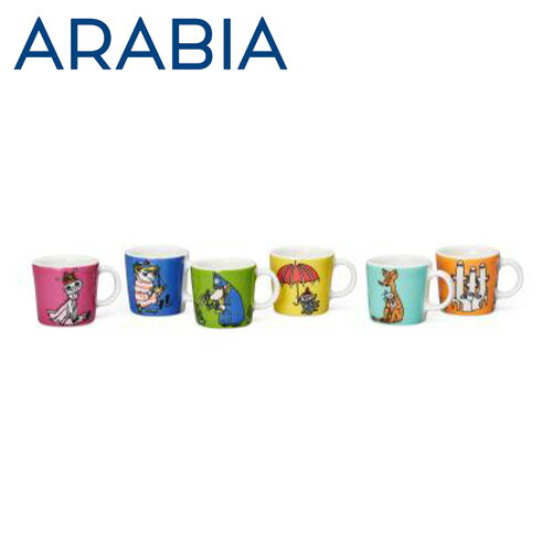 ARABIA アラビア Moomin ムーミン ミニマグ オーナメント クラシック3 6個セット classics3 マグカップ マグ インテリア ミニ 小さい 陶器 北欧食器 送料無料 一部地域除く 