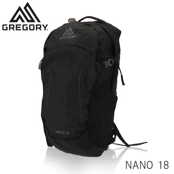 GREGORY グレゴリー バックパック NANO ナノ 18 18L オブシダンブラック 1114980413 リュック リュックサック 鞄 カバン アウトドア『送料無料（一部地域除く）』