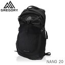 GREGORY グレゴリー バックパック NANO ナノ 20 20L オブシダンブラック 1114990413 リュック リュックサック 鞄 カバン アウトド...